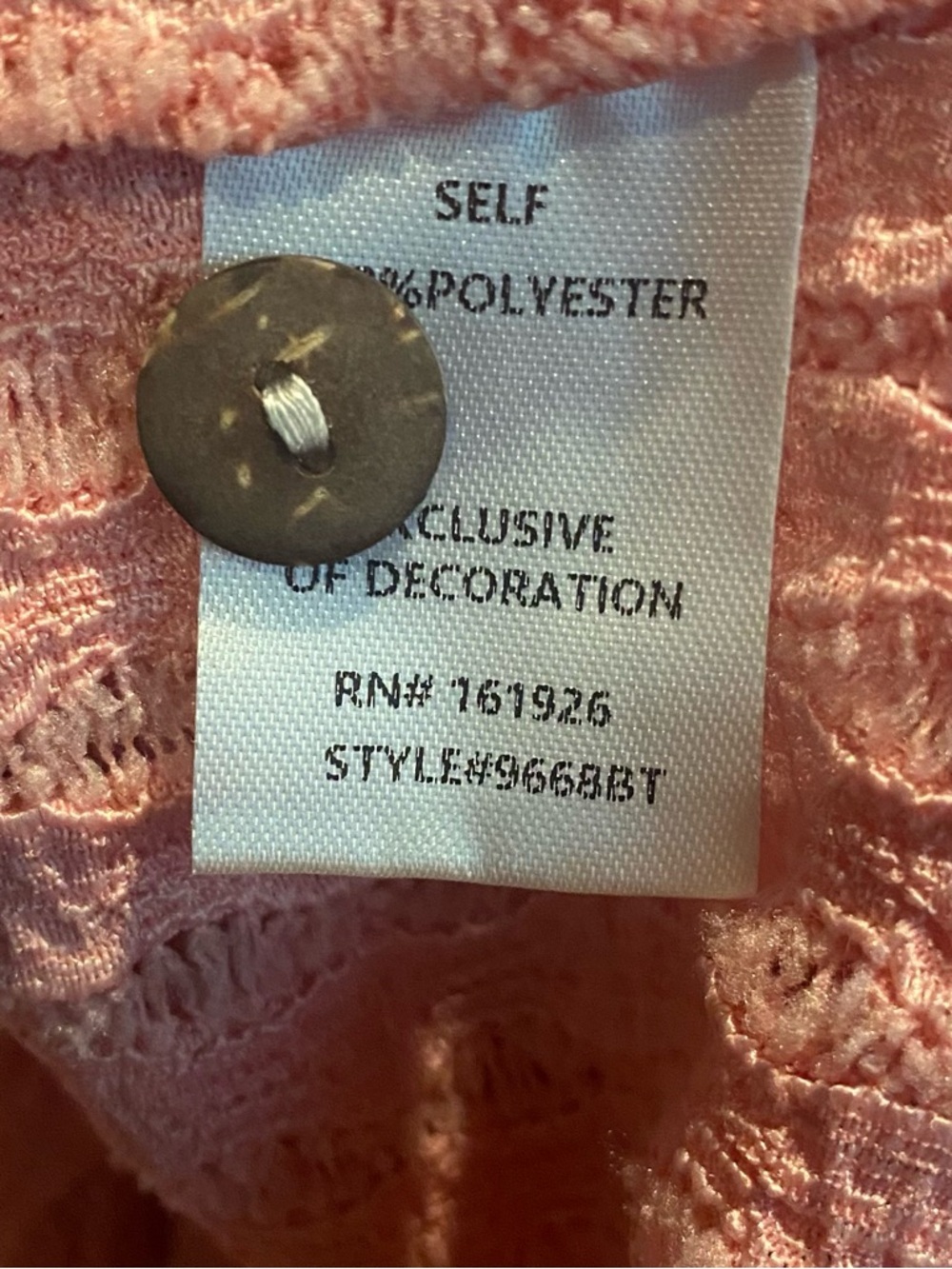 Blue Velvet Textured Ruffle Poncho Top Dusty Pink Womens Size S/M NWT Oversized - Picture 9 of 10